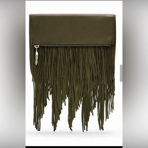 Fringe crossbody leather bag